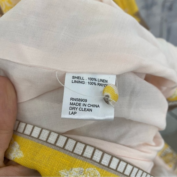 ANTONIO MELANI Yellow and Cream Midi Dress - Picture 10 of 11